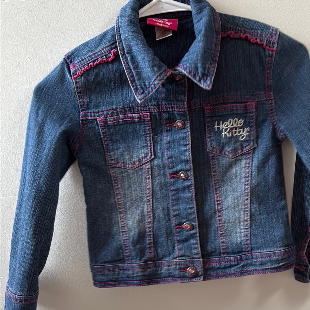 Hello Kitty Kids Jean Jacket - Blue with Pink Accents